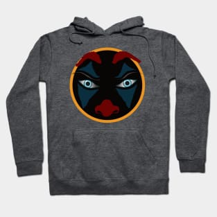 Intense Blue Eyes of the Serious Clown Hoodie